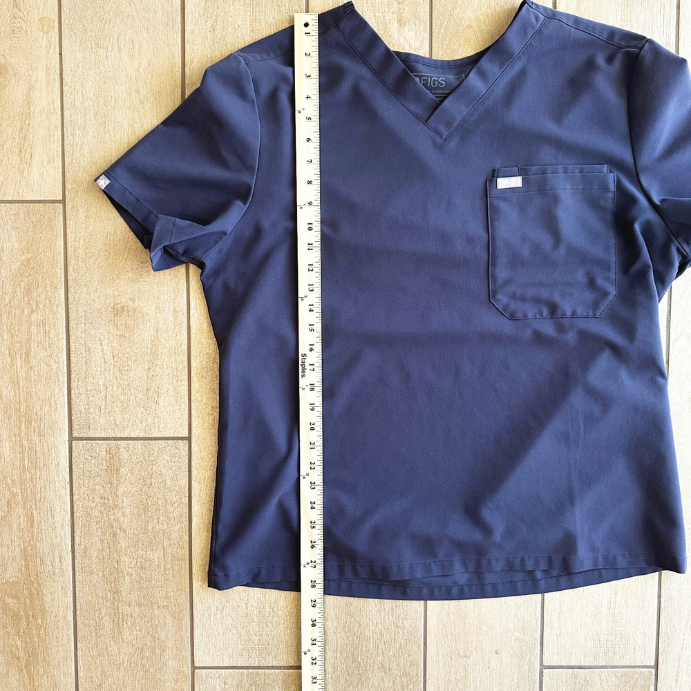 Figs Mens Leon‎ Three Pocket Scrub Top XXL Blue Medical Workwear Nursing Doctor - Picture 6 of 6